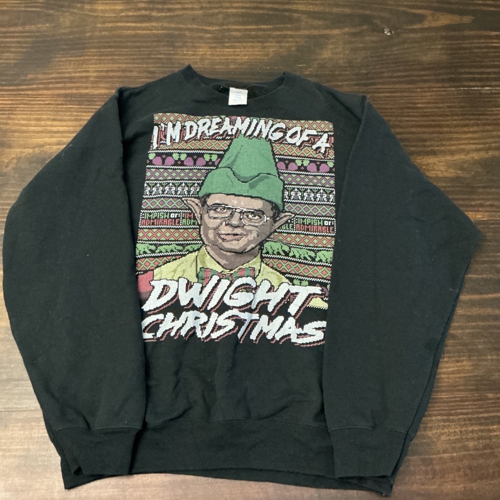 Port & Company The Office Dwight Christmas Belsnickel Black Sweatshirt Large